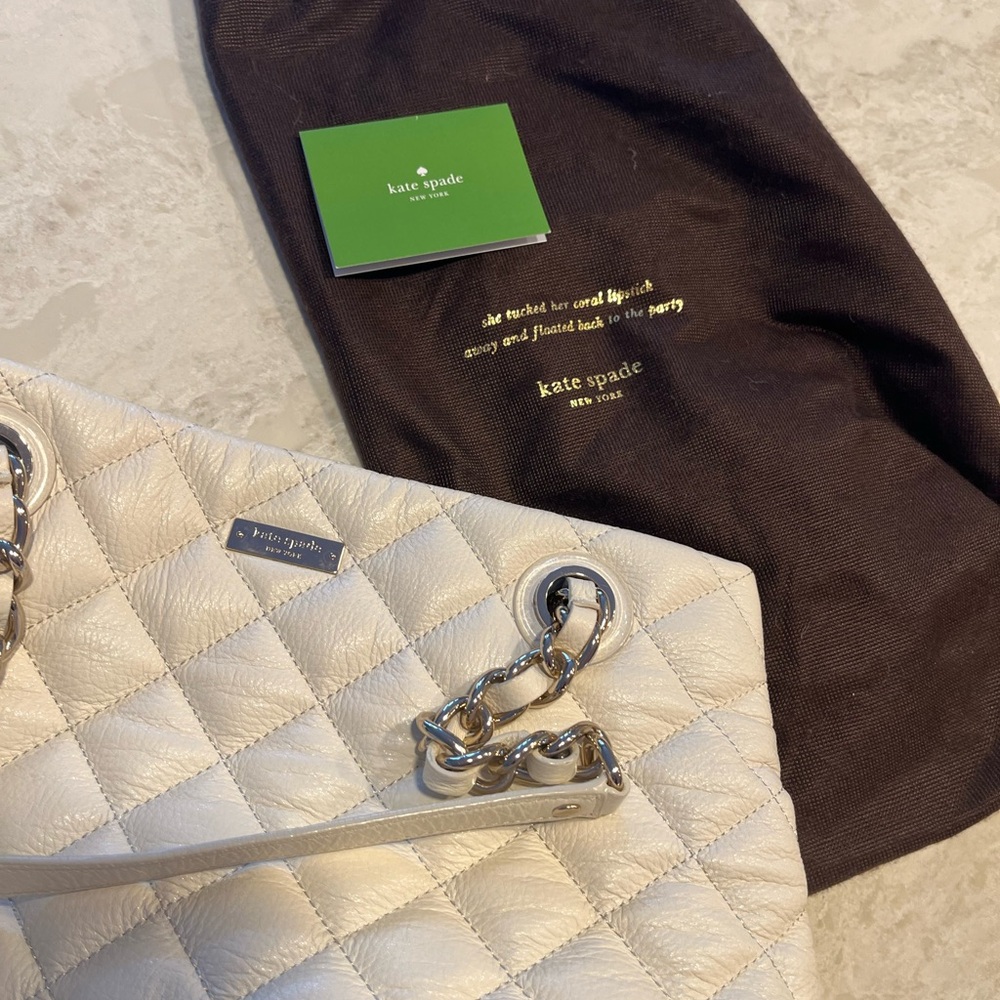 Kate Spade Quilted White Handbag